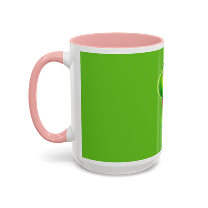 Grinch Character with Poop Present Mug | Accent Coffee Mug