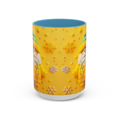 Yellow Sweater Santa Mug | Accent Coffee Mug