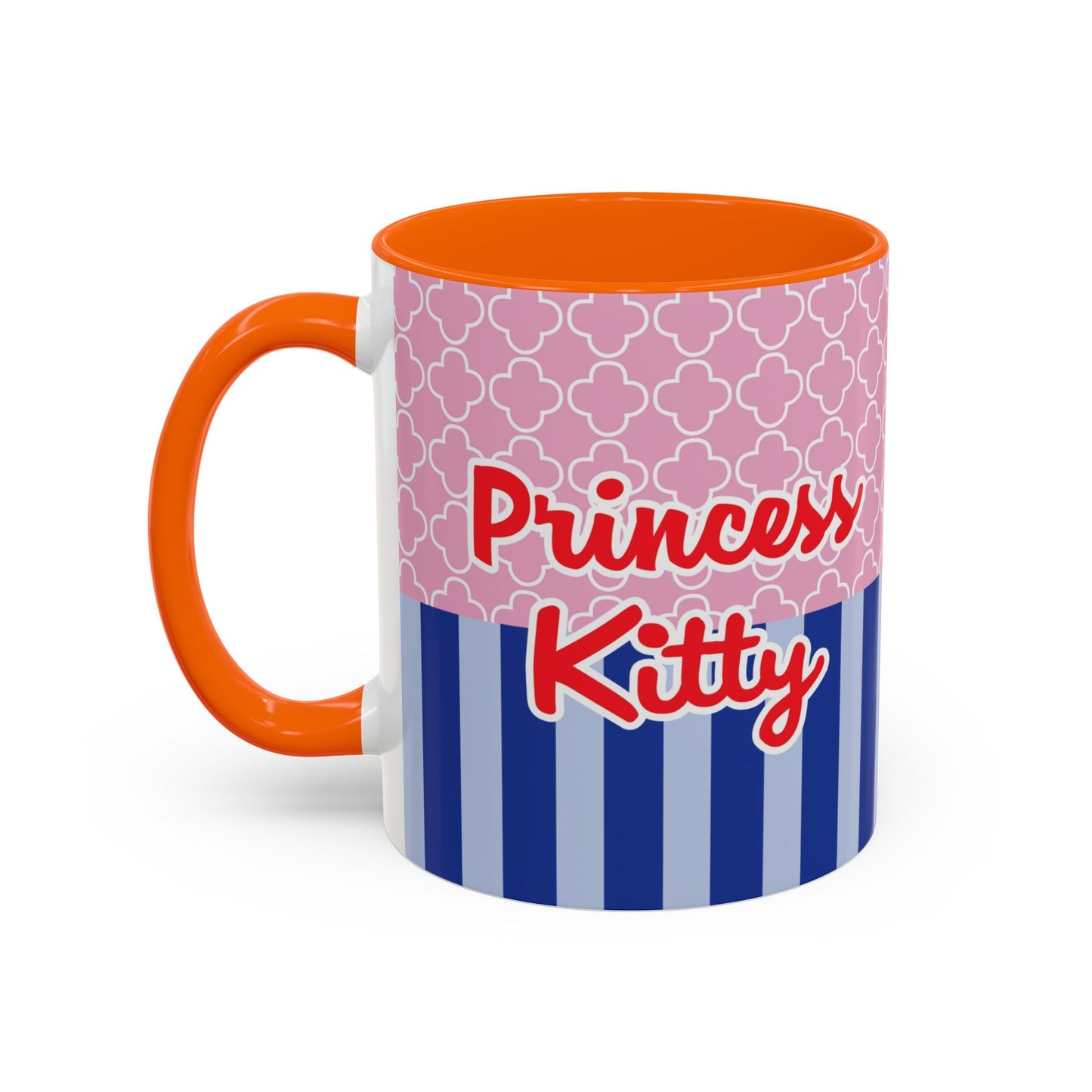 Princess Kitty Hello Kitty Accent Coffee Mug | Cute Pink & Blue 11/15oz