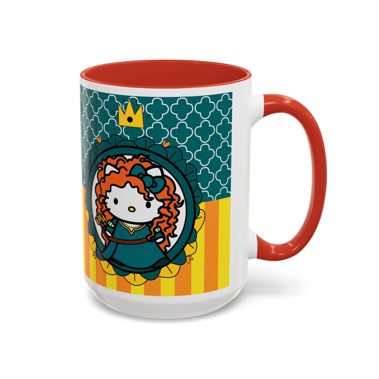 Redheaded Princess Kitty Accent Coffee Mug | Cute Cat Princess Design