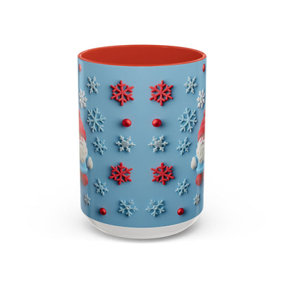 Santa Snowflake Pattern Mug | Accent Coffee Mug