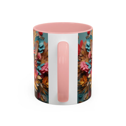 Chihuahua Floral Wreath Accent Coffee Mug — Colorful Pet Lover Gift (11/15oz)