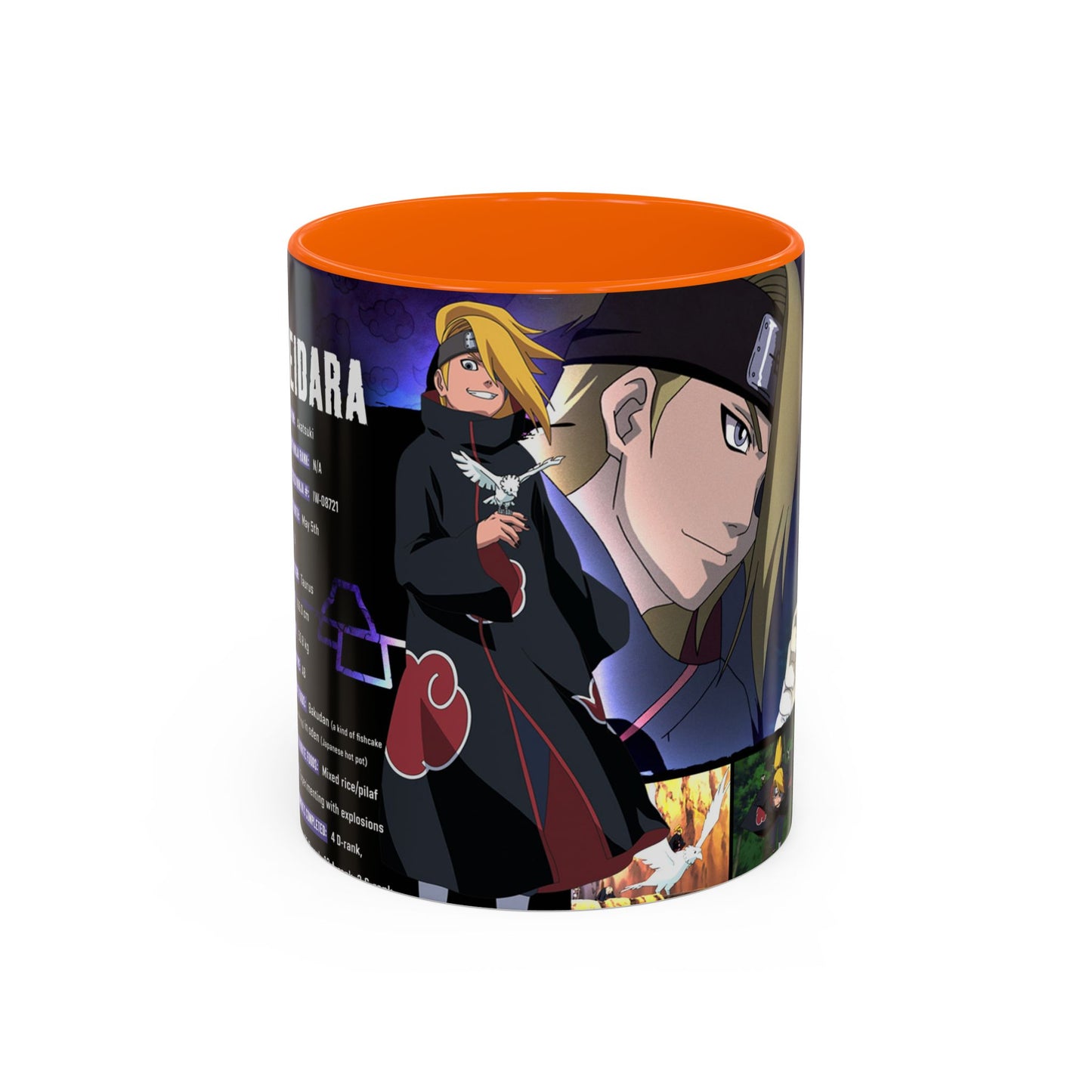 Deidara Naruto Shippuden Accent Coffee Mug | Anime Art Collage (11/15oz)