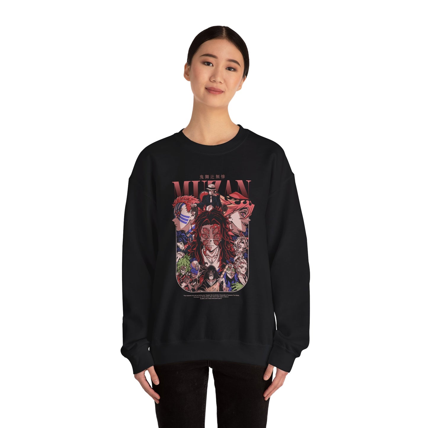 Demon Slayer Character Collage Sweatshirt | Anime Graphic Crewneck