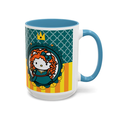 Redheaded Princess Kitty Accent Coffee Mug | Cute Cat Princess Design