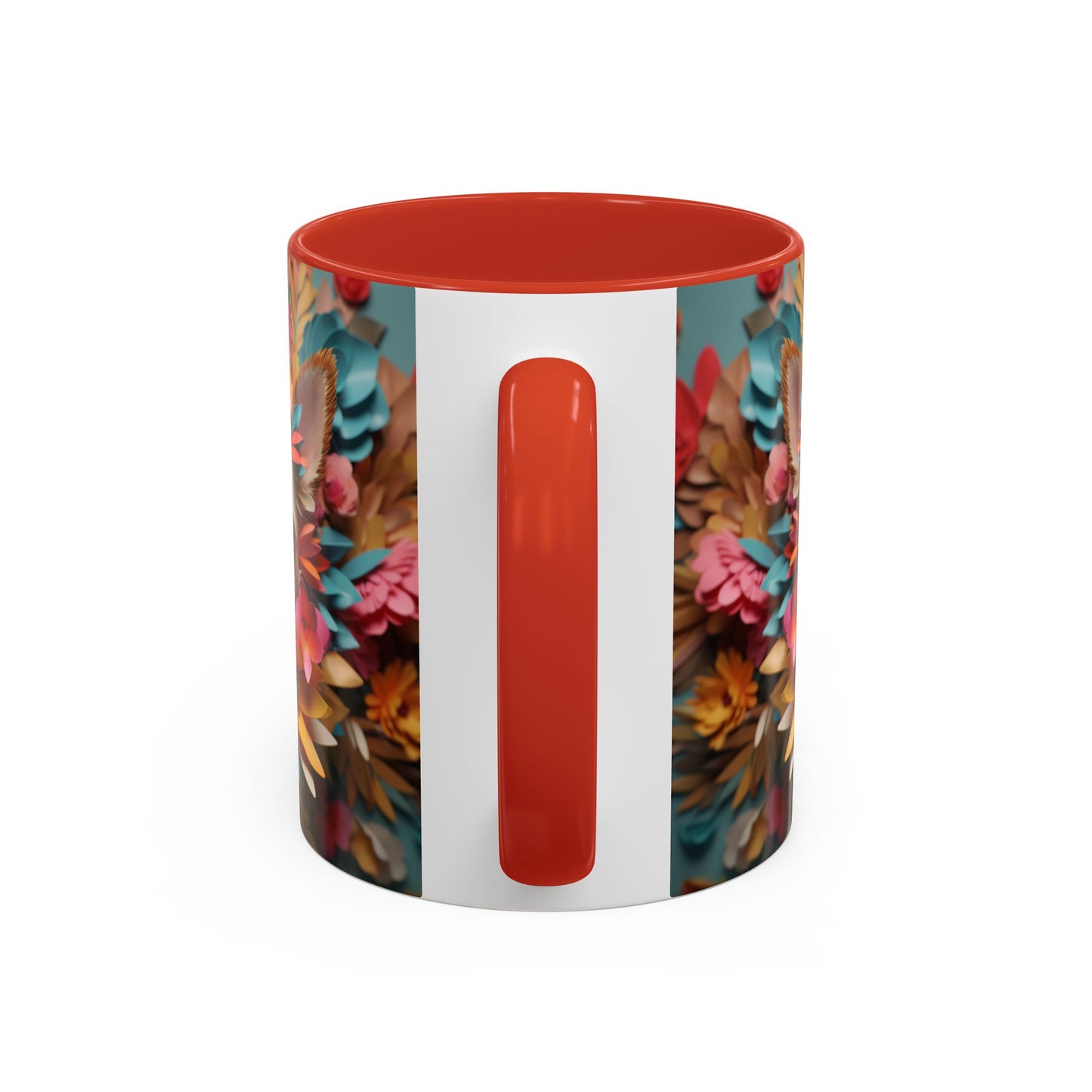 Chihuahua Floral Wreath Accent Coffee Mug — Colorful Pet Lover Gift (11/15oz)