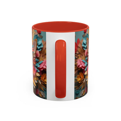 Chihuahua Floral Wreath Accent Coffee Mug — Colorful Pet Lover Gift (11/15oz)