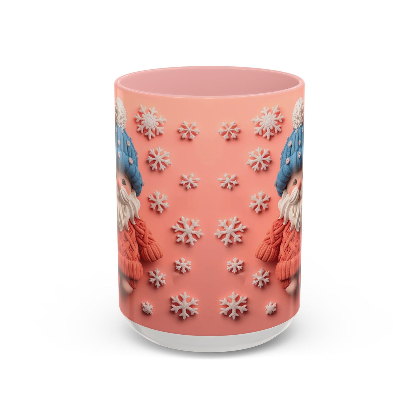 Knit Gnome with Snowflakes Mug | Accent Coffee Mug 11oz 15oz