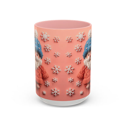 Knit Gnome with Snowflakes Mug | Accent Coffee Mug 11oz 15oz
