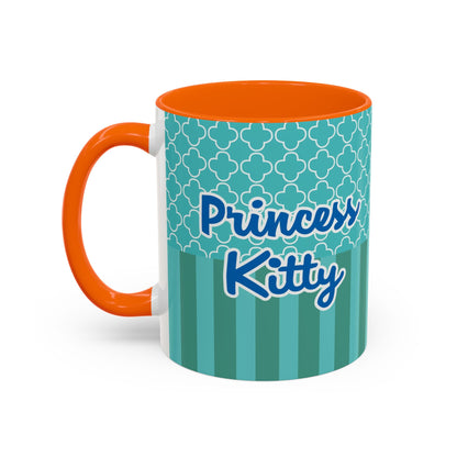 Princess Girl Cartoon Teal Accent Coffee Mug | 11oz 15oz