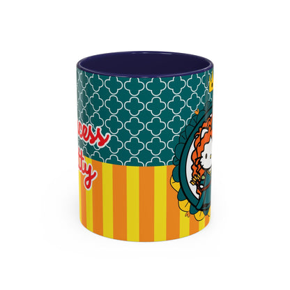 Redheaded Princess Kitty Accent Coffee Mug | Cute Cat Princess Design