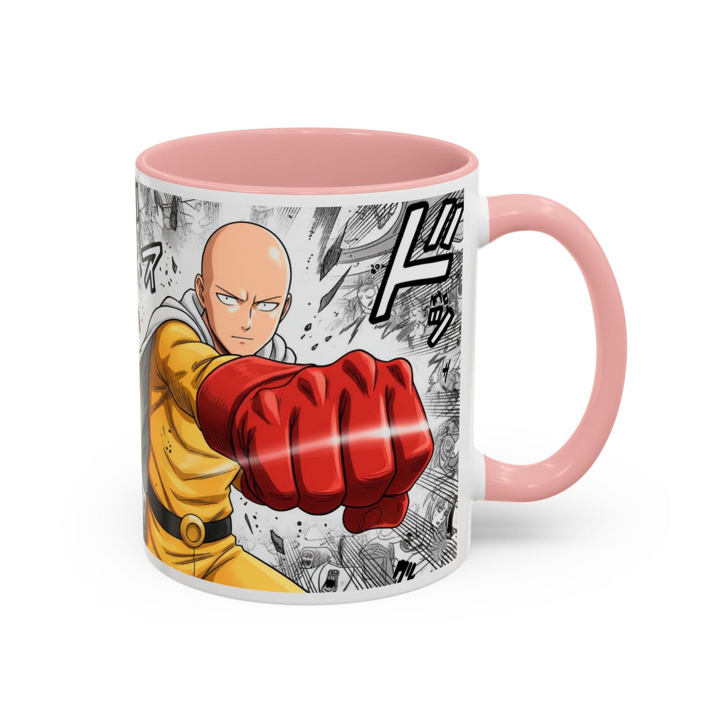 Anime Fist Coffee Mug  Dynamic Manga Collage Accent Mug (11/15 oz)