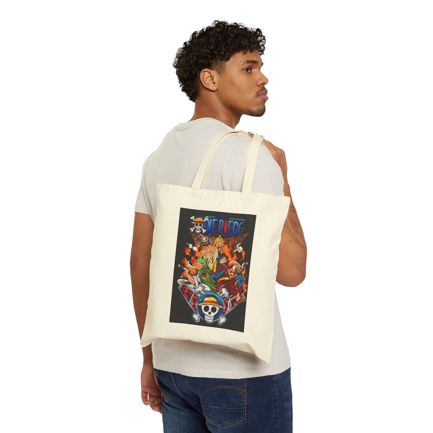 Straw Hat Crew Cotton Canvas | One Piece Anime Tote Bag