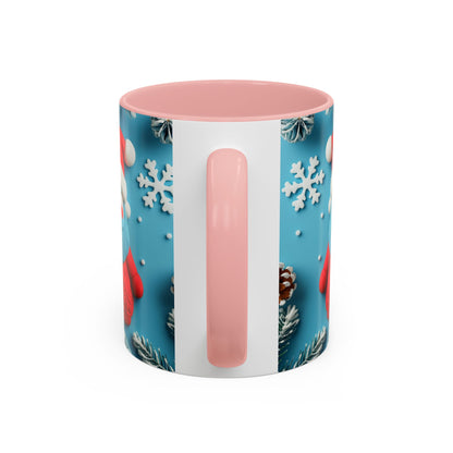 Blue Santa Claus Mug | Snowflakes Holiday Coffee Mug