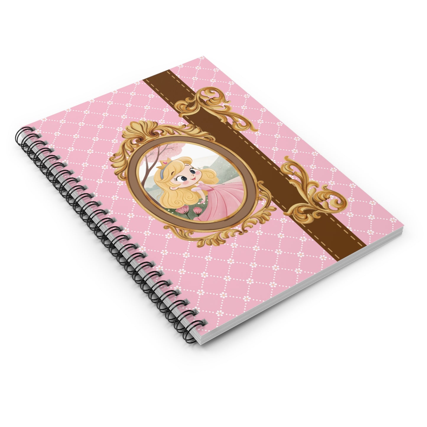 Princess Pink Spiral Notebook — Ruled Journal for Kids