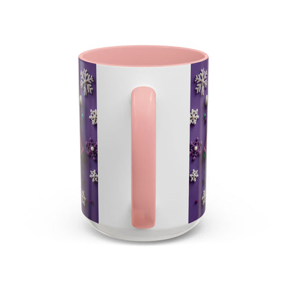Purple Santa Snowflake Mug | Accent Coffee Mug