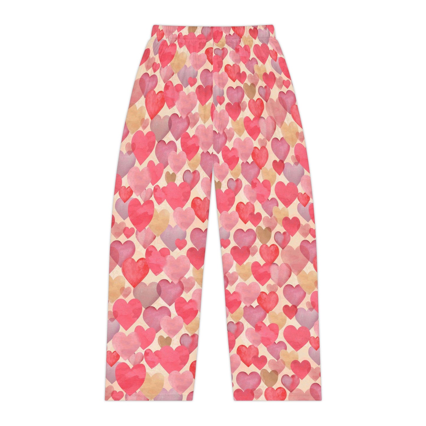 Heart Print Pajama Pants — Women's Valentine's Lounge Sleepwear