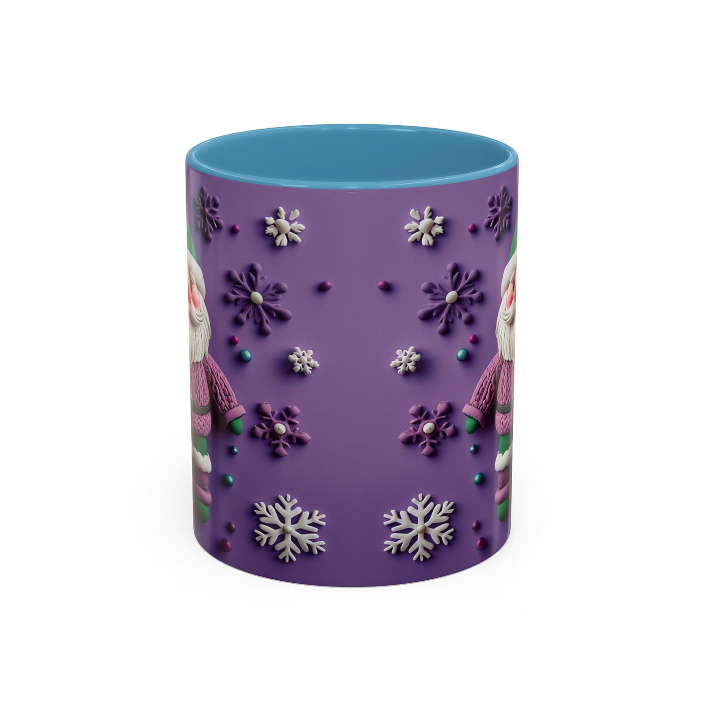 Purple Santa Snowflake Mug | Accent Coffee Mug