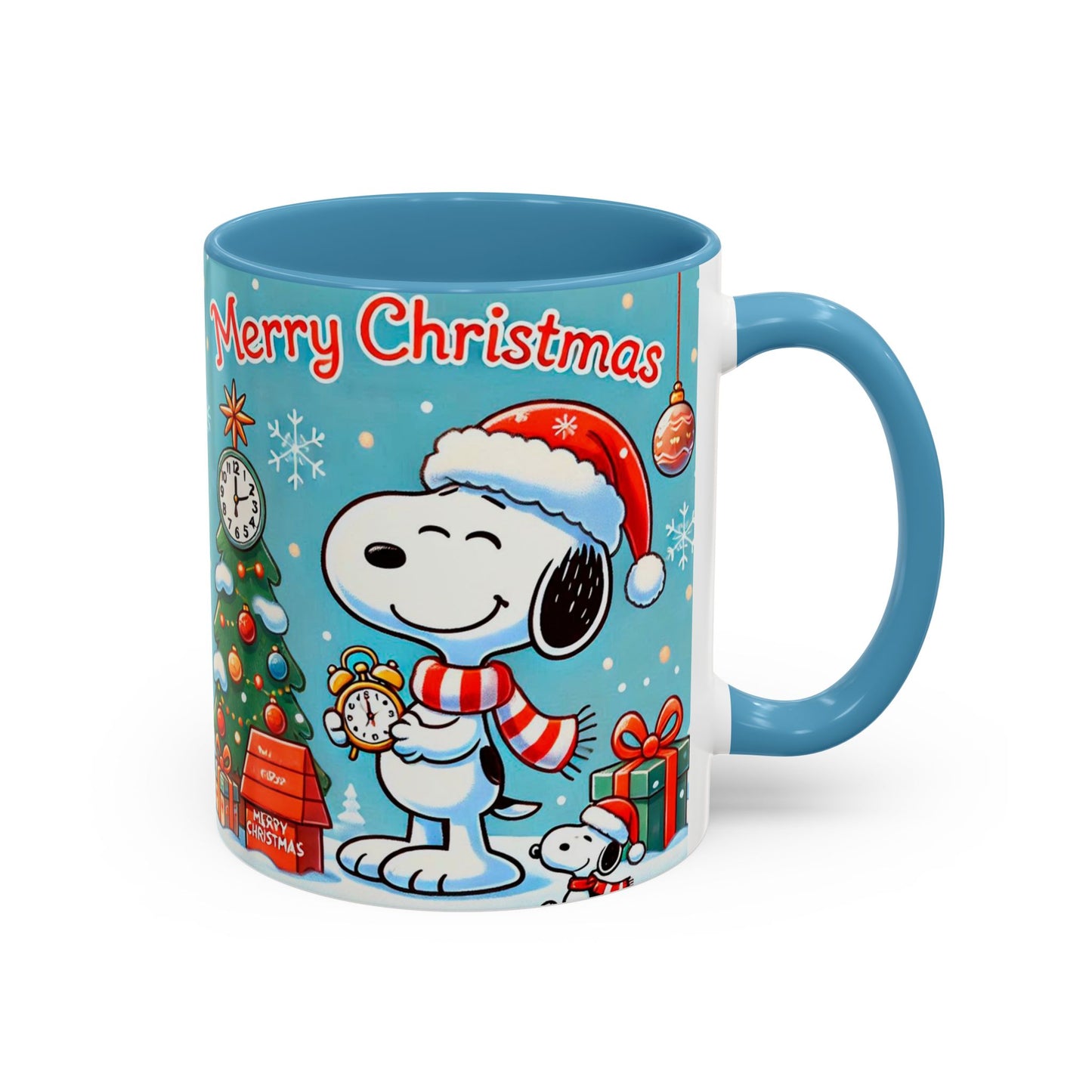 Beagle Chistmas Illustration Mug | Accent Coffee Mug 11oz 15oz