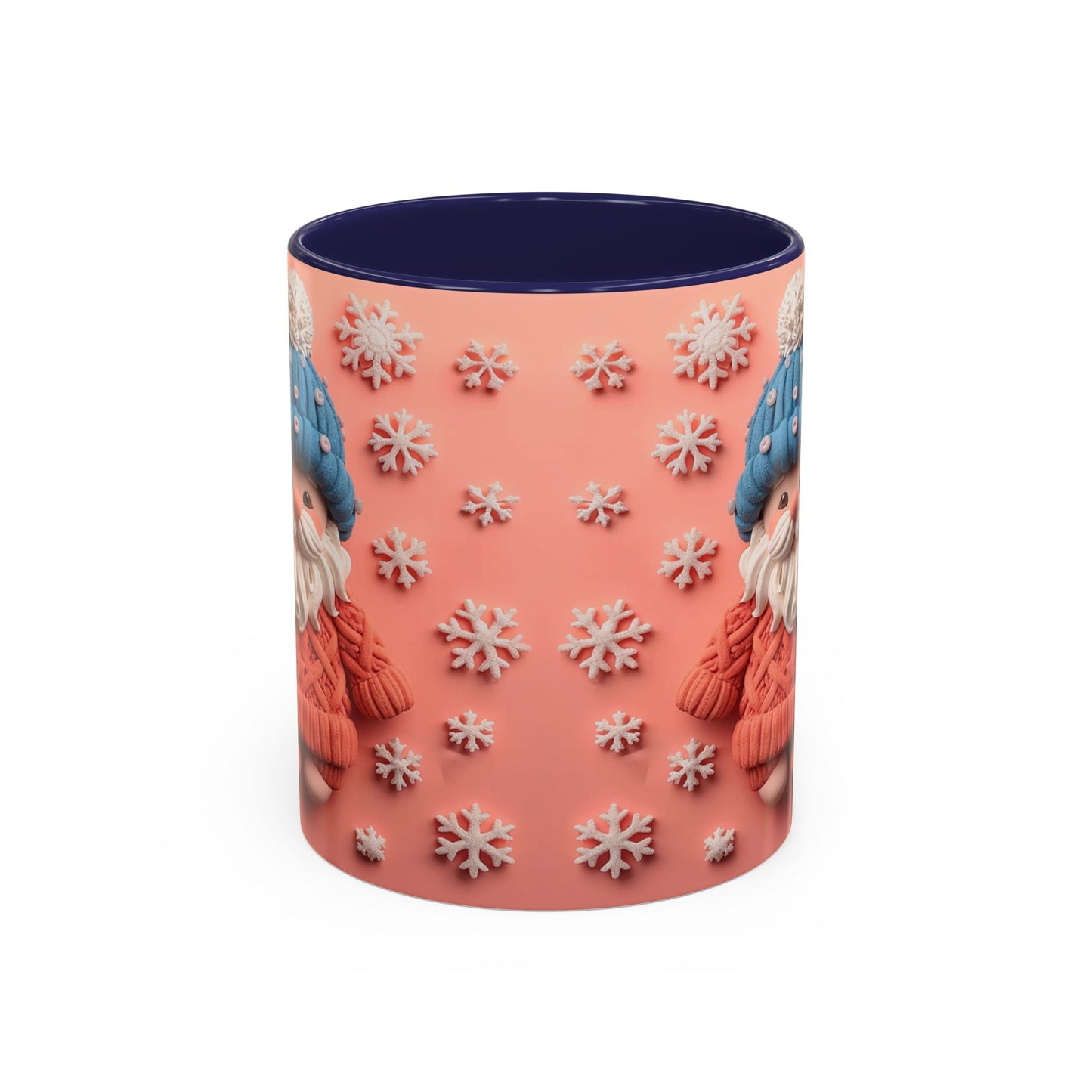 Knit Gnome with Snowflakes Mug | Accent Coffee Mug 11oz 15oz