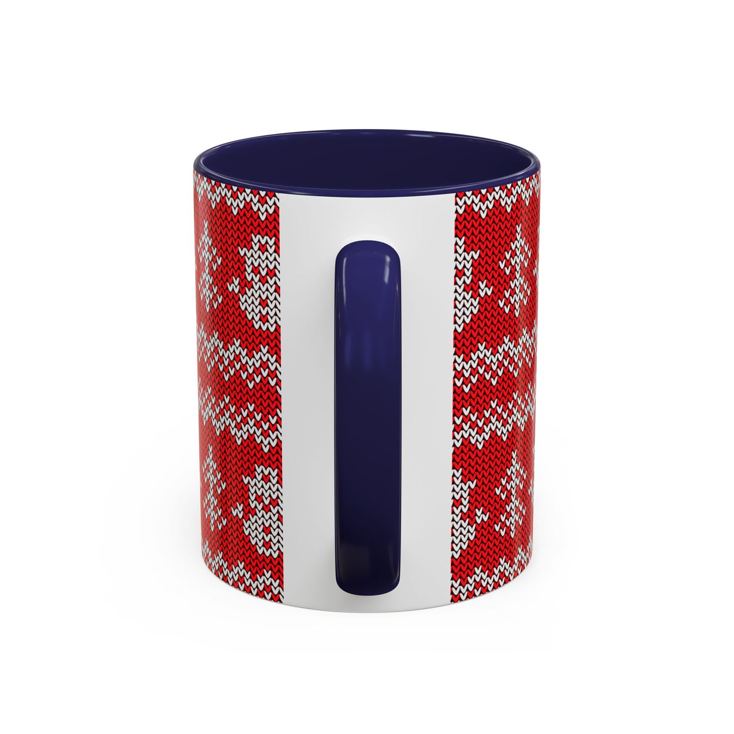 Snowman Knit Pattern Accent Mug | Christmas Holiday Coffee Cup