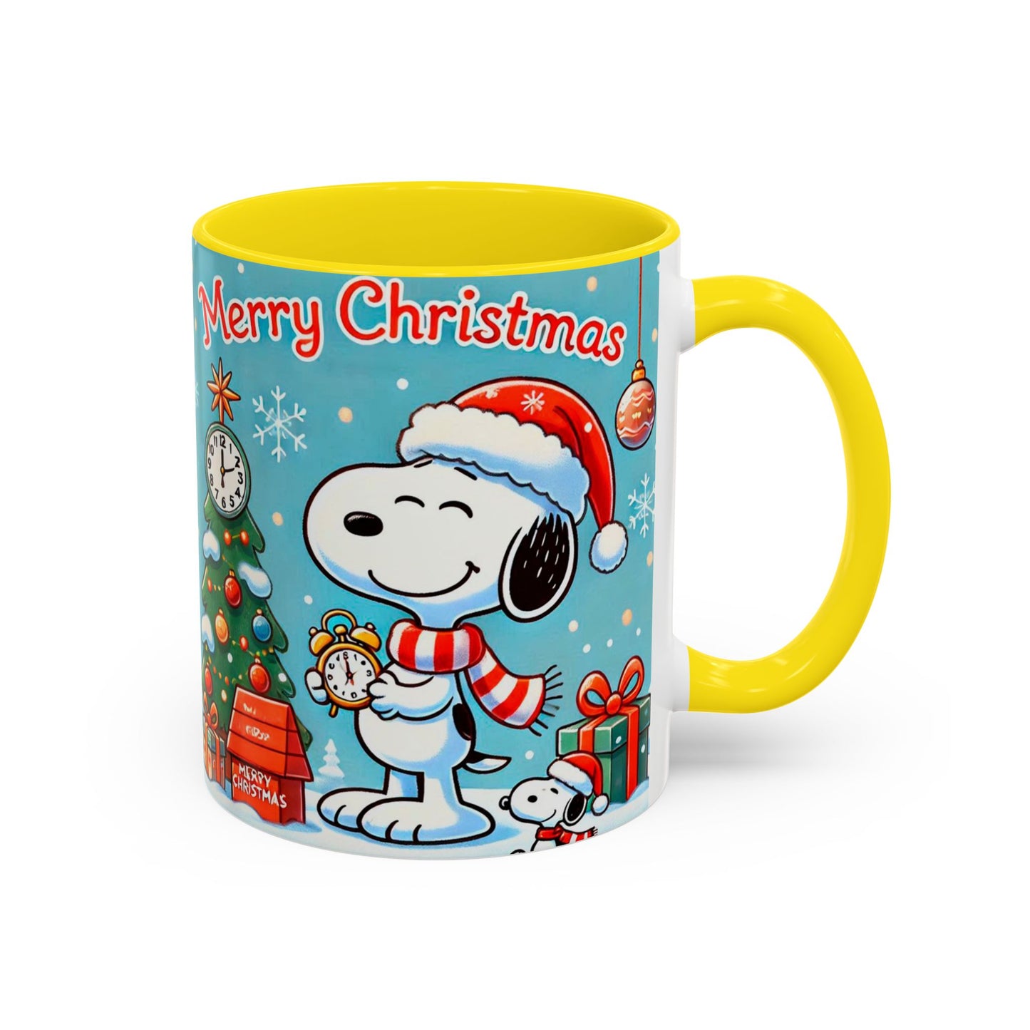 Beagle Chistmas Illustration Mug | Accent Coffee Mug 11oz 15oz