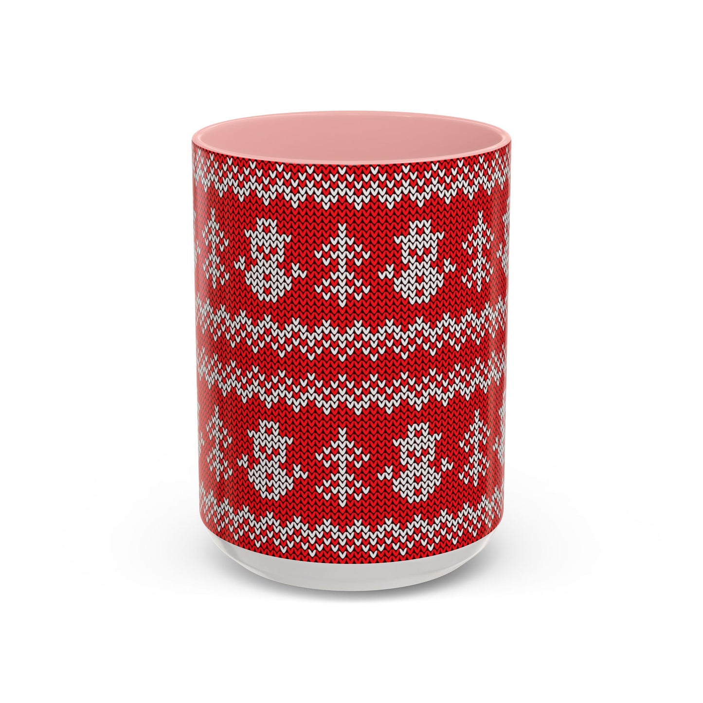 Snowman Knit Pattern Accent Mug | Christmas Holiday Coffee Cup
