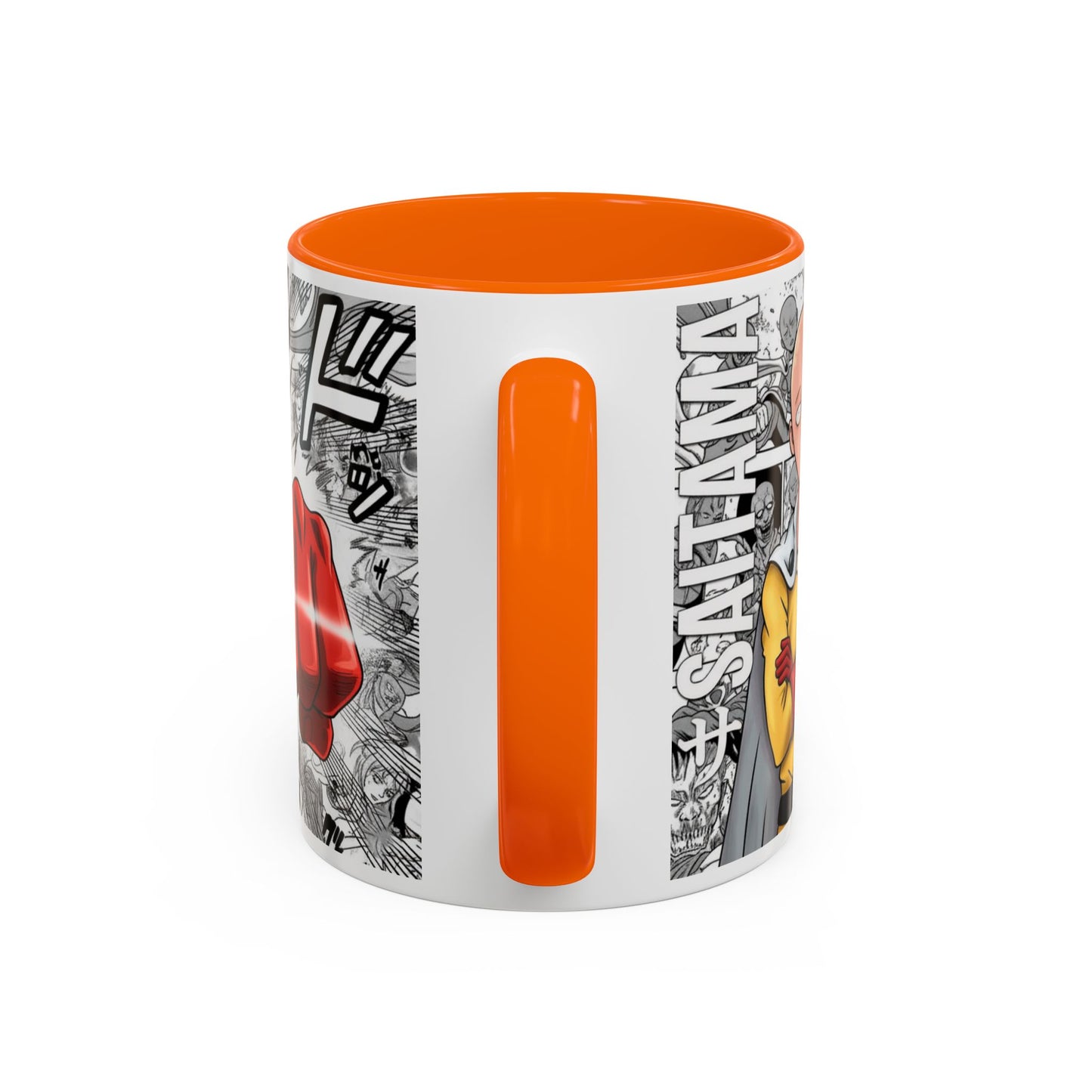 Anime Fist Coffee Mug  Dynamic Manga Collage Accent Mug (11/15 oz)