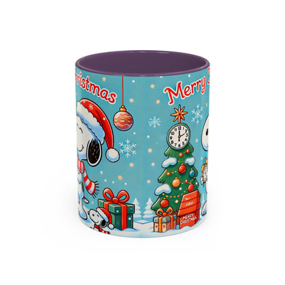 Beagle Chistmas Illustration Mug | Accent Coffee Mug 11oz 15oz
