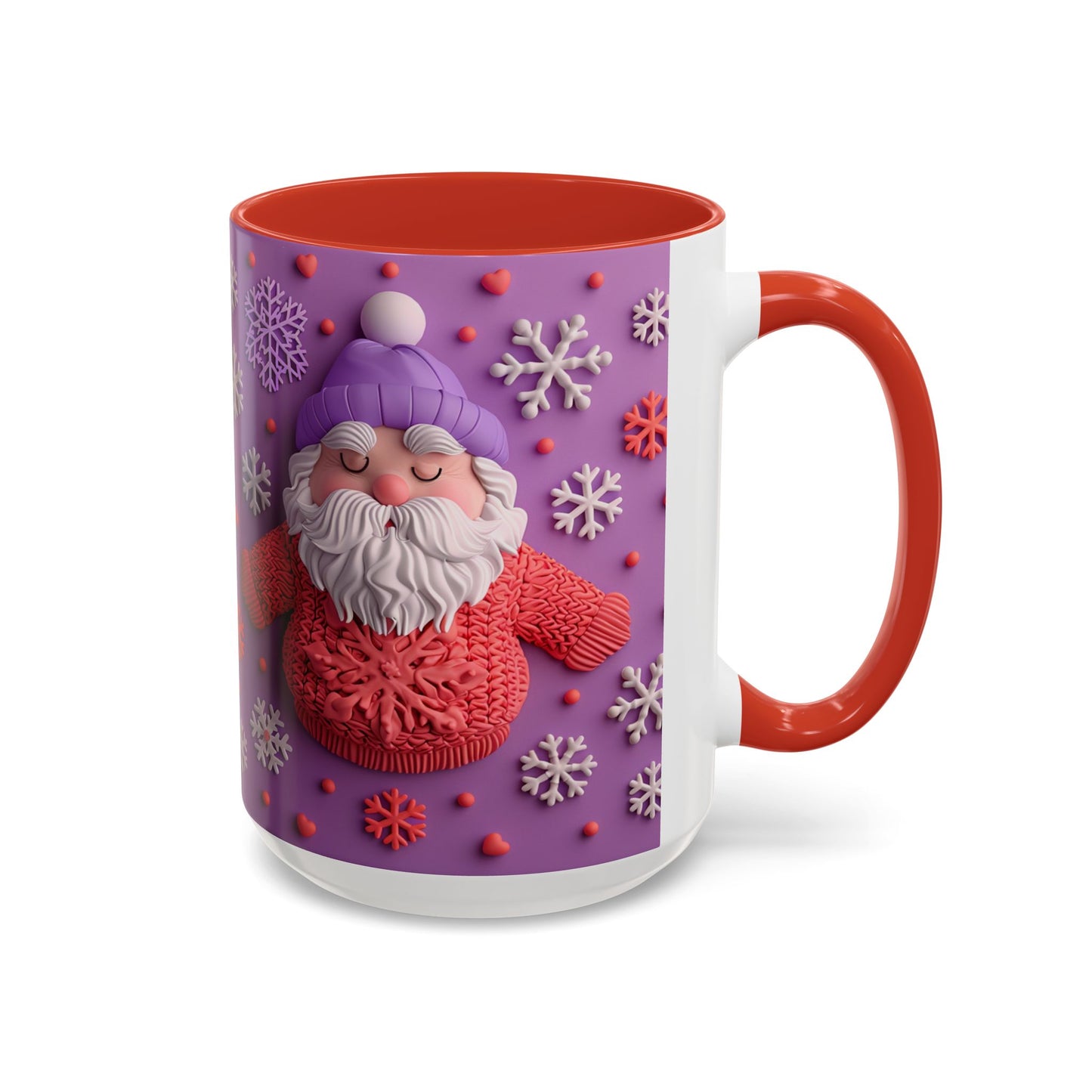 Knit Santa Pattern Mug | Accent Coffee Mug