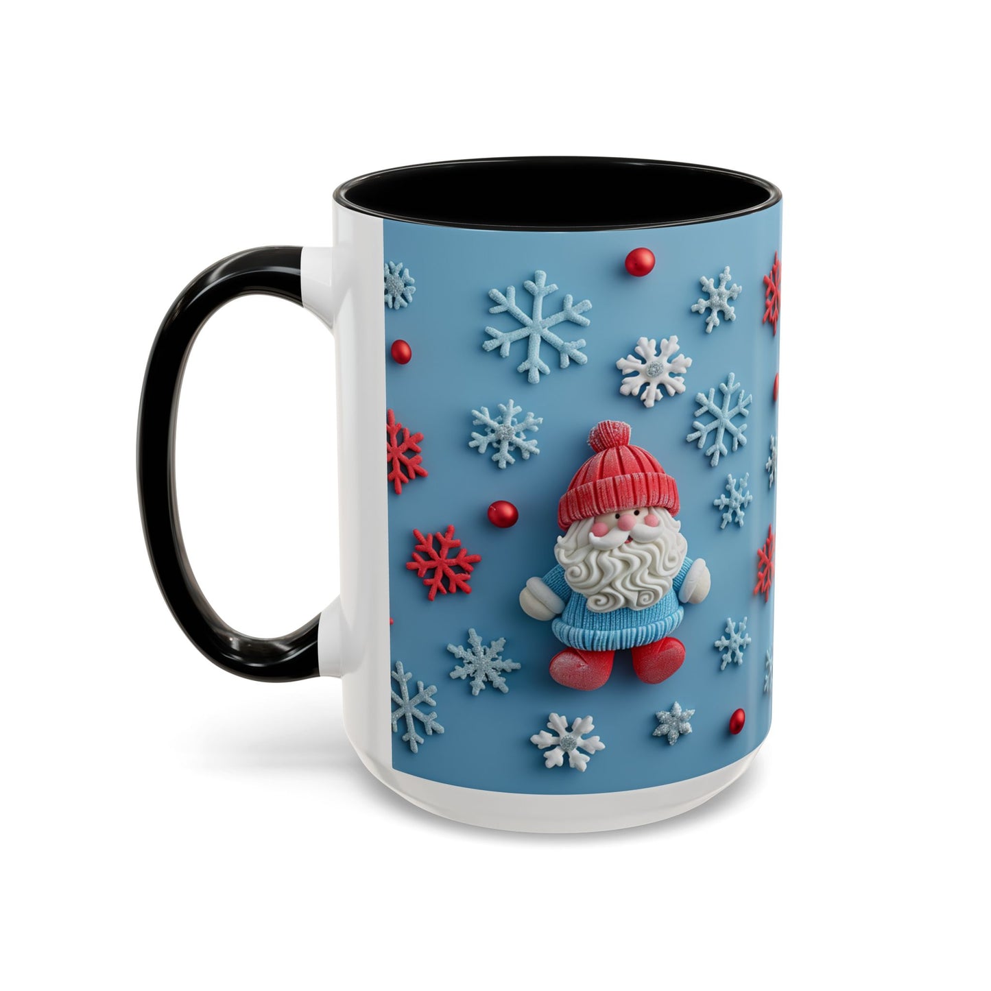 Santa Snowflake Pattern Mug | Accent Coffee Mug