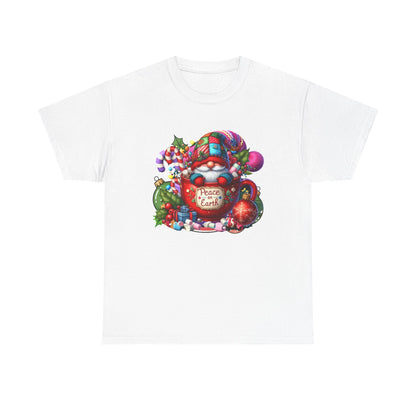 Santa Gnome with Candy Canes tee | Peace on Earth Christmas design