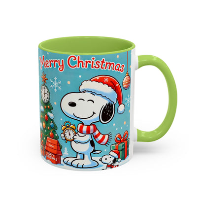 Beagle Chistmas Illustration Mug | Accent Coffee Mug 11oz 15oz
