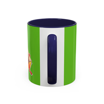 Grinch Character with Poop Present Mug | Accent Coffee Mug
