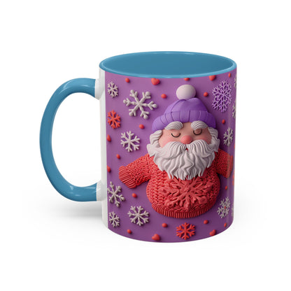 Knit Santa Pattern Mug | Accent Coffee Mug