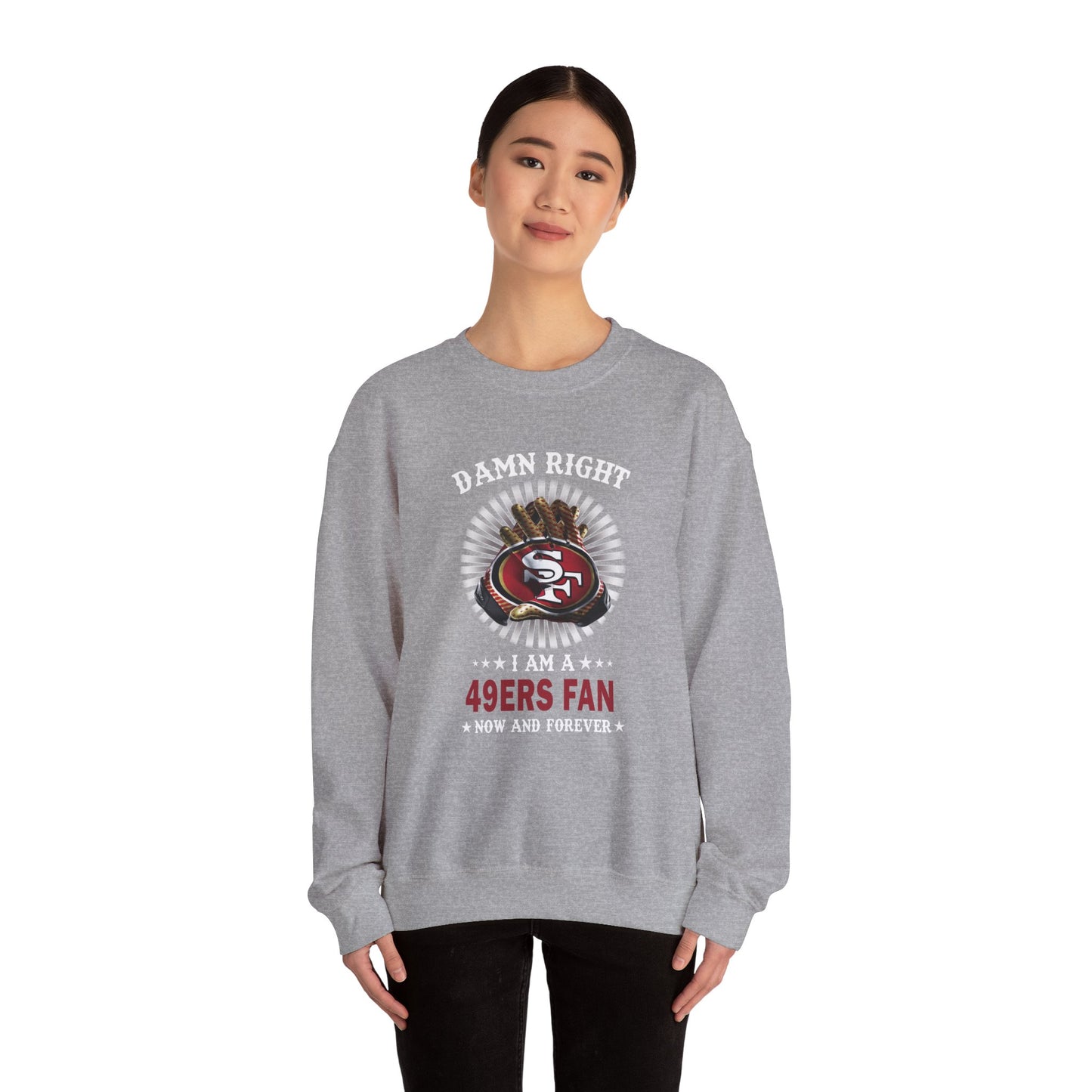 Customizable 49ers Fan Crewneck Sweatshirt | Football Team Logo Pullover