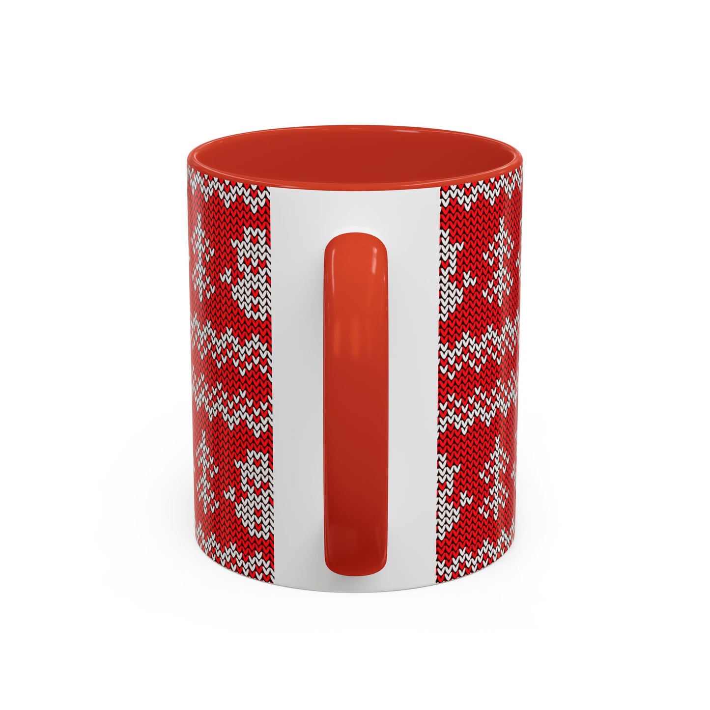 Snowman Knit Pattern Accent Mug | Christmas Holiday Coffee Cup