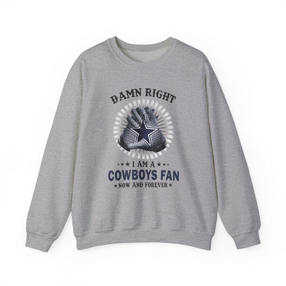 Customizable Cowboys Fan Crewneck Sweatshirt | Dallas Star Football Sweatshirt