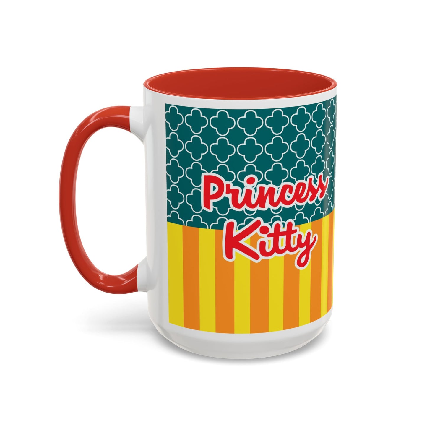 Redheaded Princess Kitty Accent Coffee Mug | Cute Cat Princess Design