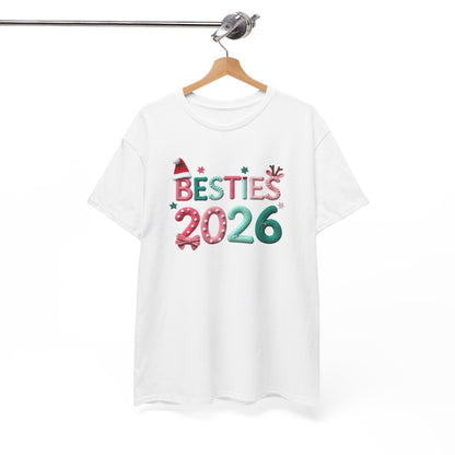 T-Shirt "Besties 2026" Holiday Friends Matching Tee