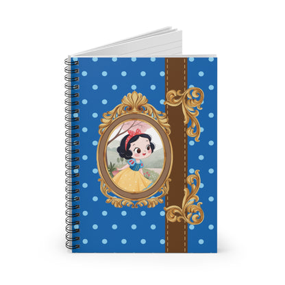 Princess Portrait Polka Dot Spiral Notebook