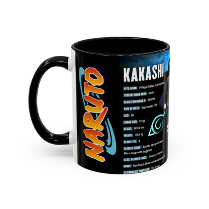 Naruto Kakashi Accent Coffee Mug  Anime Character Collage 11/15oz