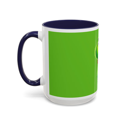 Grinch Character with Poop Present Mug | Accent Coffee Mug