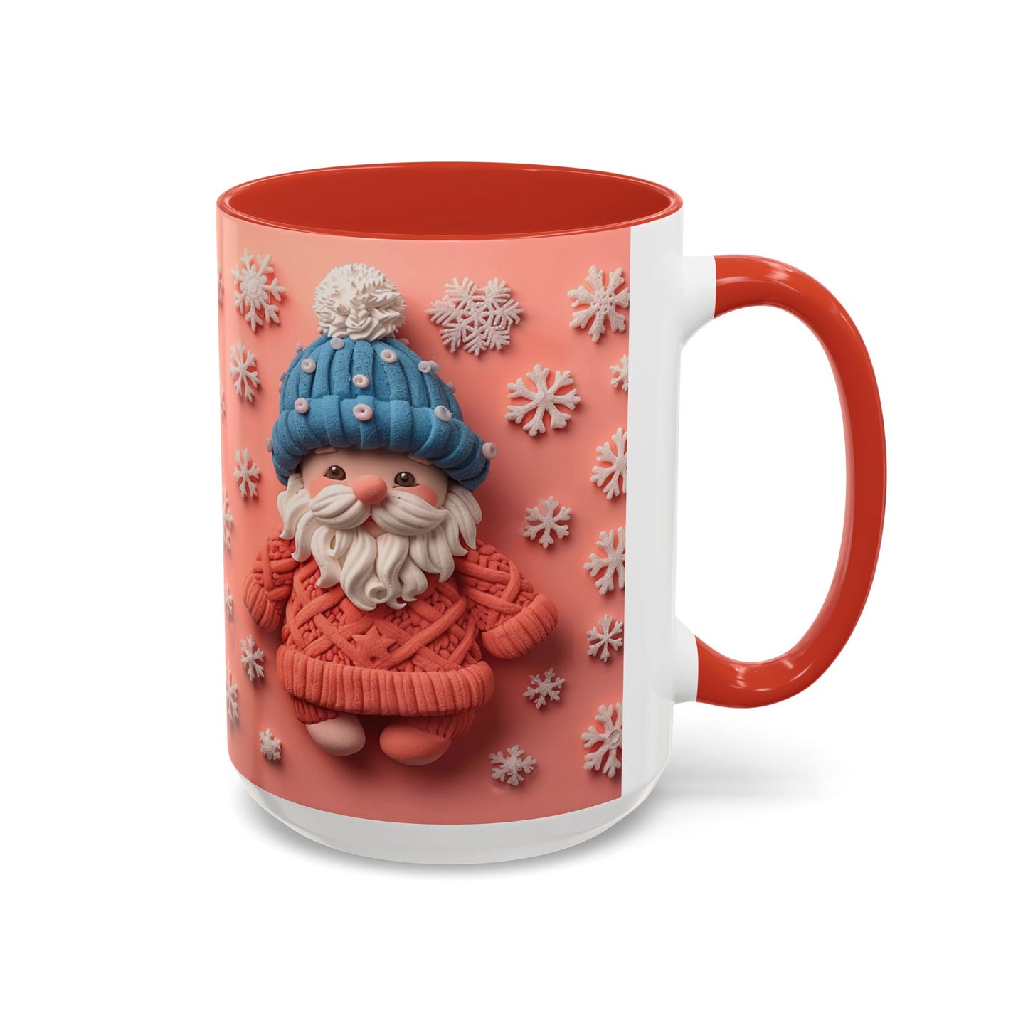 Knit Gnome with Snowflakes Mug | Accent Coffee Mug 11oz 15oz