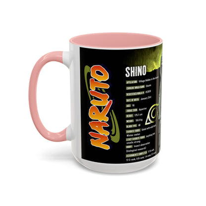 Naruto Shippuden Shino Aburame Accent Coffee Mug  Anime Character Fan Gift (11/15oz)