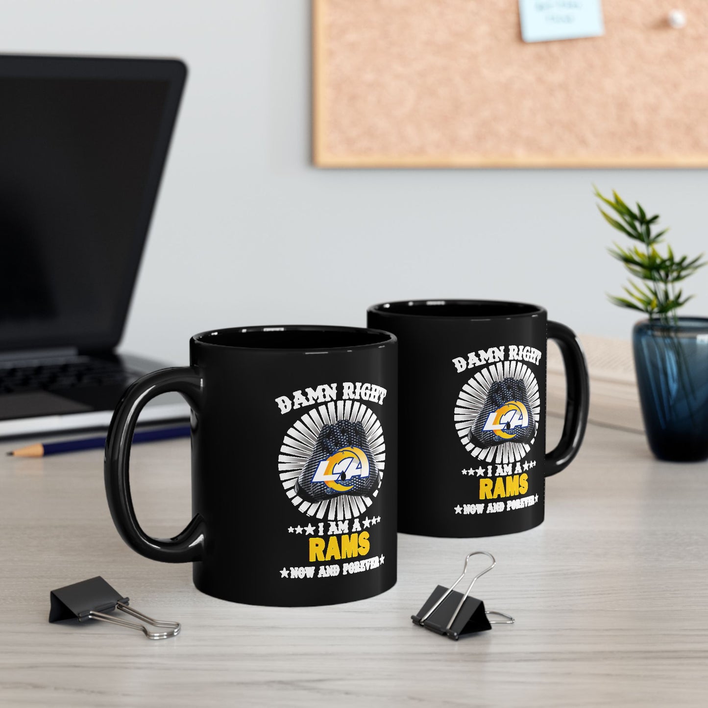Custom Rams Football Fan Mug