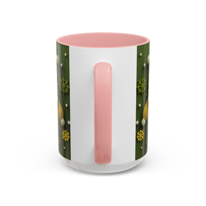 Yellow Santa Holiday Mug | Christmas Accent Coffee Mug (11,15oz)