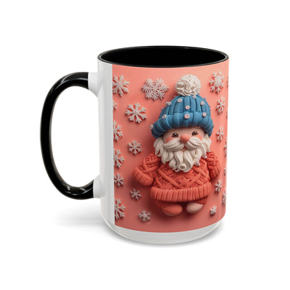 Knit Gnome with Snowflakes Mug | Accent Coffee Mug 11oz 15oz