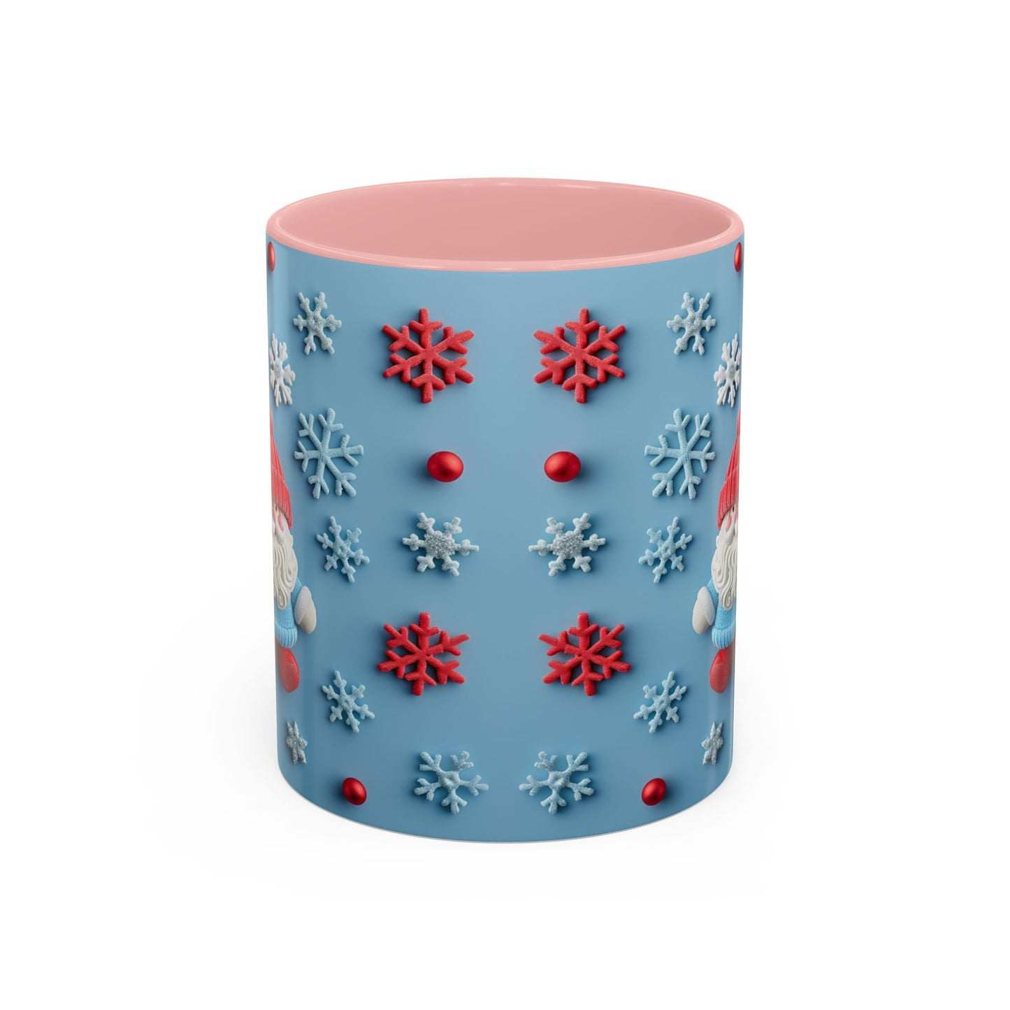 Santa Snowflake Pattern Mug | Accent Coffee Mug