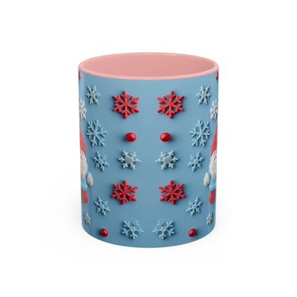 Santa Snowflake Pattern Mug | Accent Coffee Mug